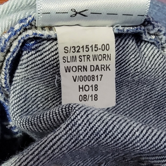 GAP Denim Slim Straight Worn Jeans in Worn Dark 31 x 30 - Picture 10 of 10